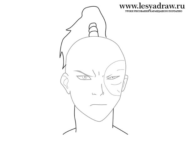 Зуко рисунок карандашом