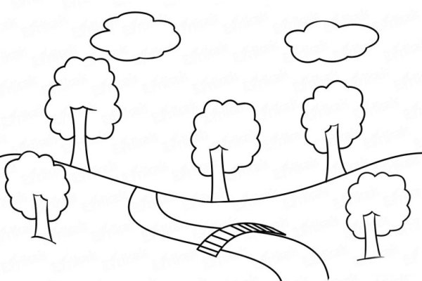 Парк раскраска легкая