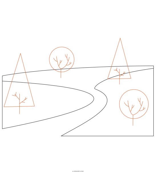 Парк поэтапное рисование