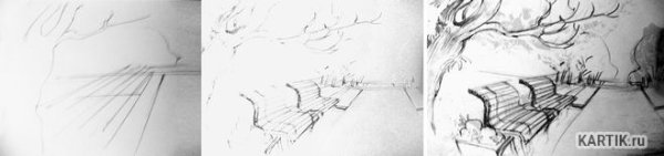 Природа карандашом