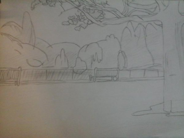 Парк аттракционов карандашом