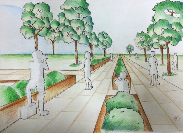 Парк карандашом