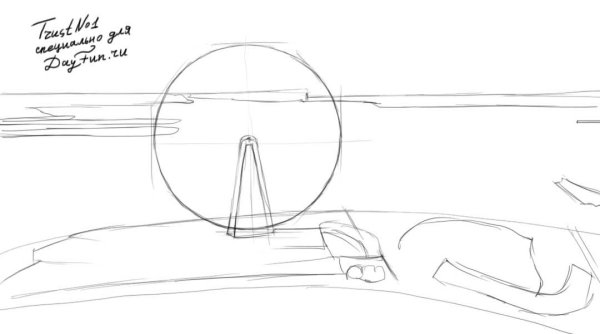 Рисунок парка карандашом поэтапно для начинающих