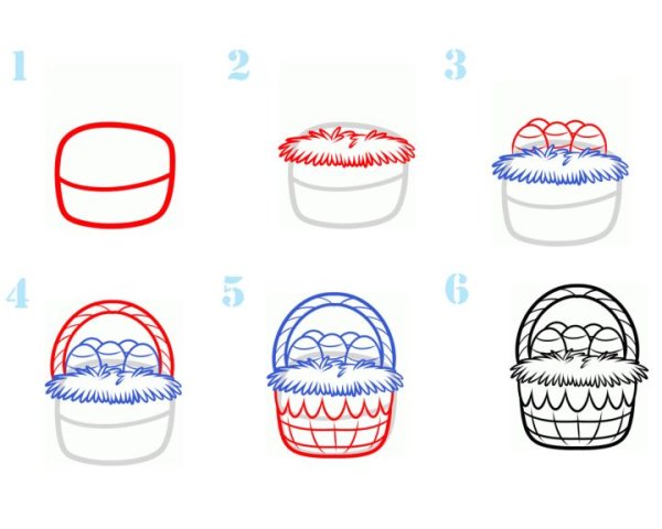 Пасхальное яйцо карандашом