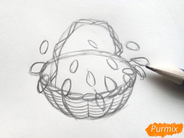 Поэтапное рисование корзины