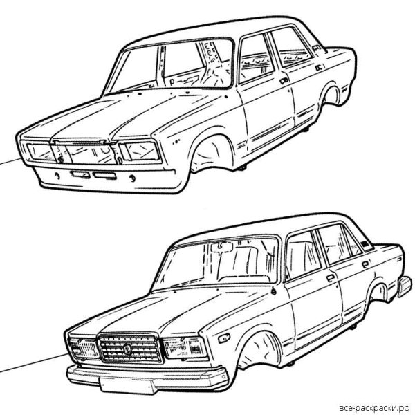 ВАЗ 2107 рисунок карандашом сбоку