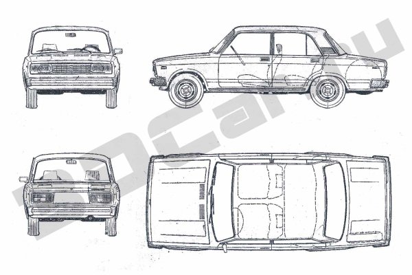Машины по клеточкам ВАЗ 2107