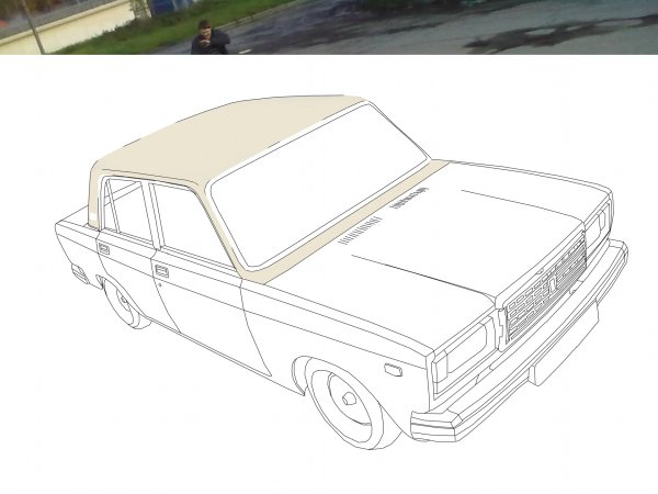 ВАЗ 2106 сбоку рисунок