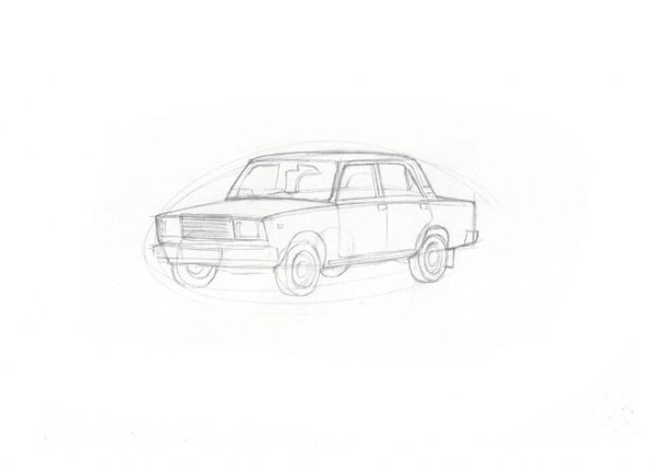 Лада 2105 рисунок спереди