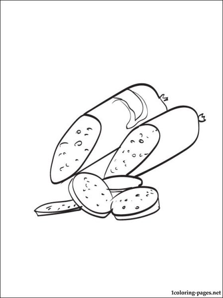 Раскраска продукты питания