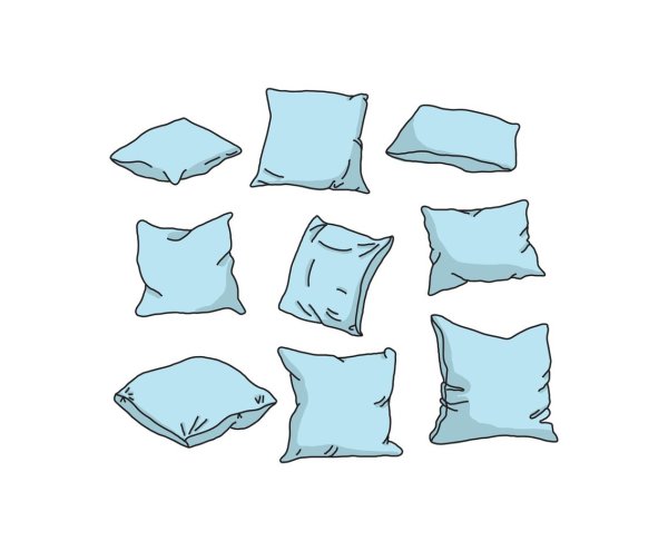 Подушка нарисованная