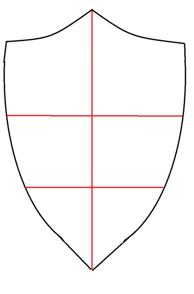 Щит нарисовать карандашом