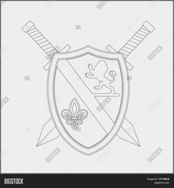 Щит нарисовать карандашом