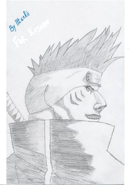 Наруто Кисаме карандашом