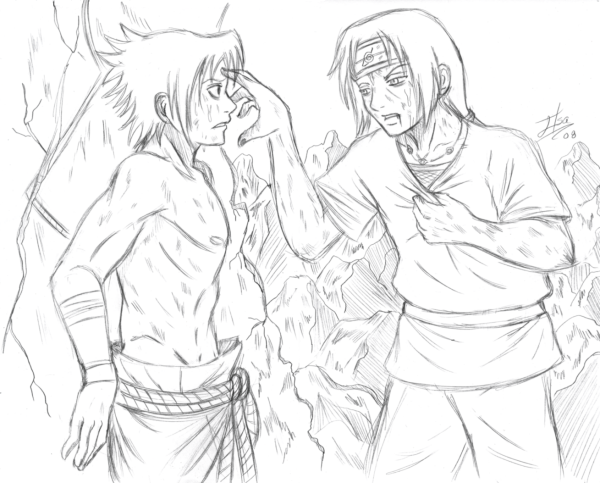 Итачи и Саске для срисовки