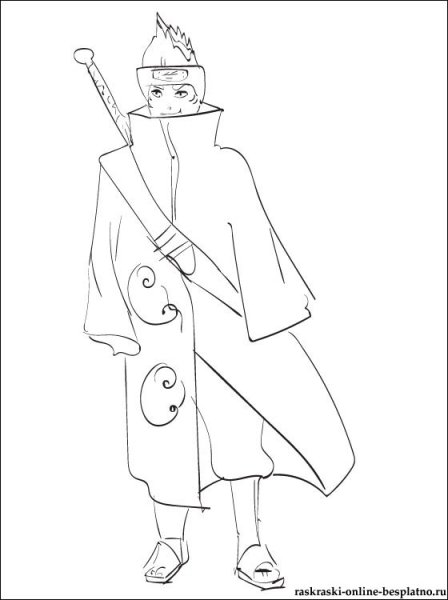 Раскраска Наруто Кисаме