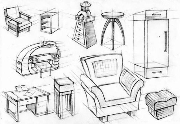 Зарисовки мебели