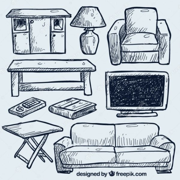 Нарисованная мебель