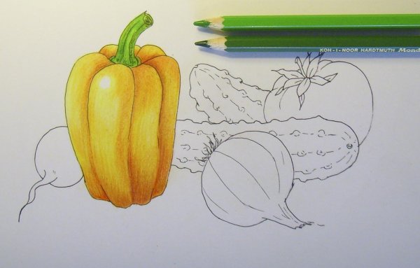 Рисование овощи