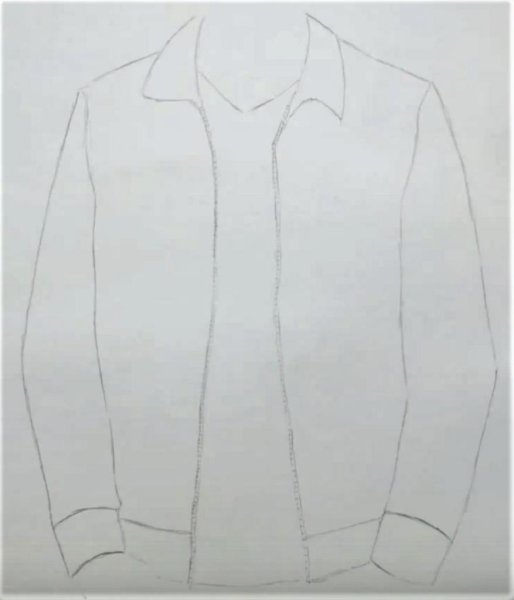 Рисовка куртки легкая