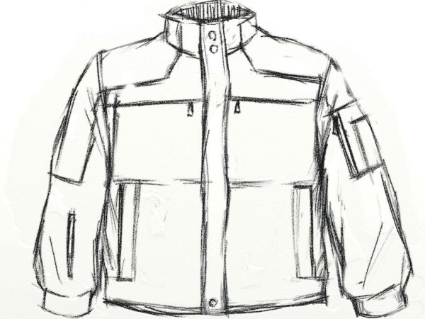 Рисование куртки