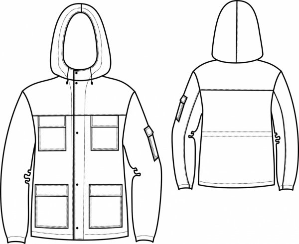 Технический эскиз куртки