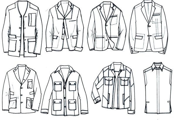 Эскиз пиджака мужского