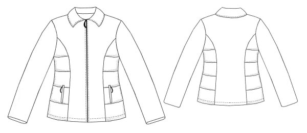 Технический эскиз женской куртки