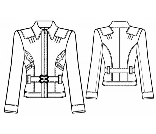 Технический эскиз женской куртки