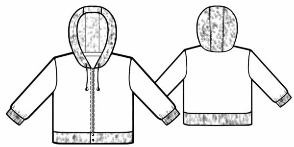 Выкройка детской толстовки на молнии