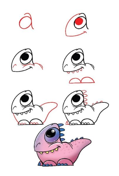 Пошаговое рисование монстриков