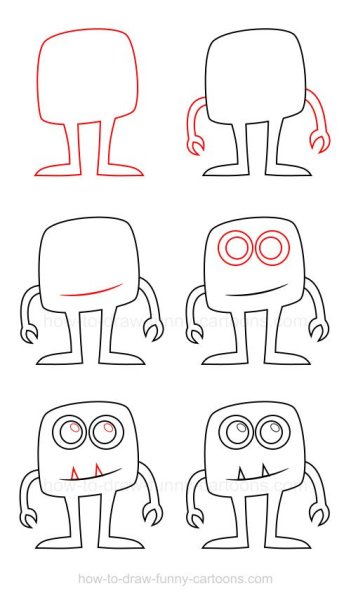 Легкие рисунки монстриков