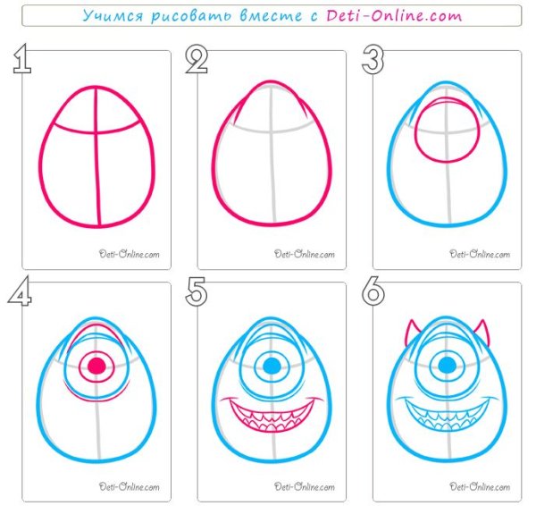 Майк Вазовский рисунок поэтапно