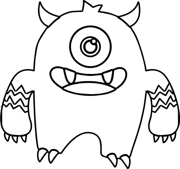 Монстрик раскраска