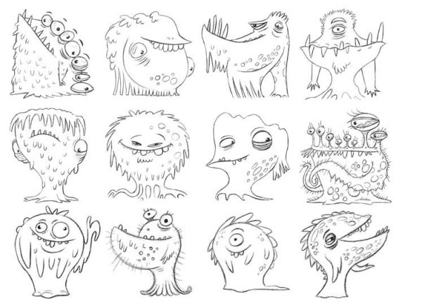 Раскраска монстры