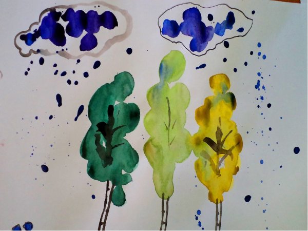 Рисование пятнами для детей