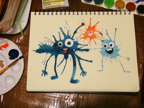 Рисование кляксами для детей