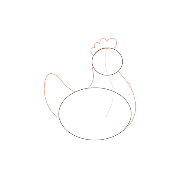 Курица поэтапное рисование