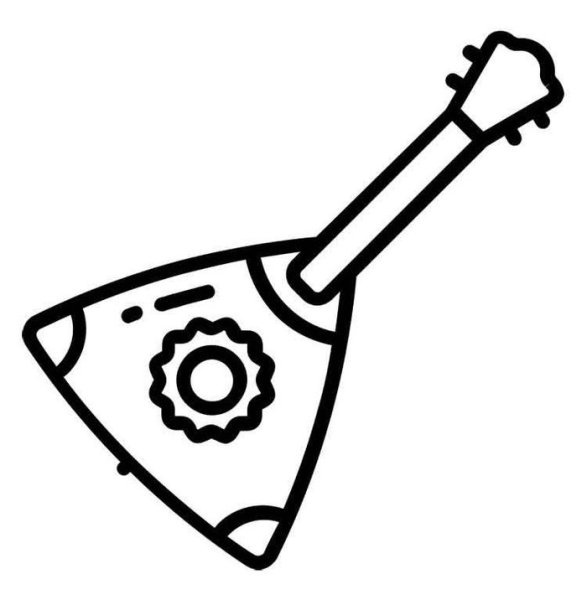 Балалайка раскраска для детей