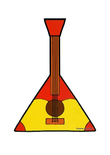 Балалайка трафарет