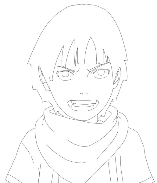 Хаширама первый Хокаге скетч