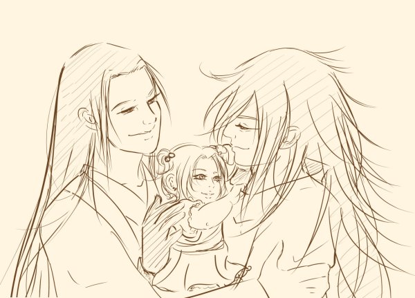 Тобирама Сенджу карандашом