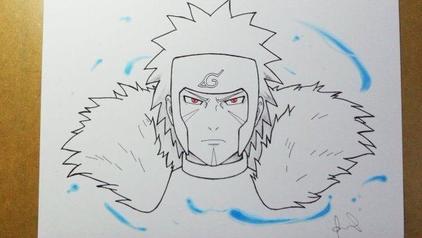 Хаширама и Мадара аниме Наруто раскраска