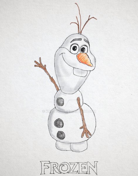 Олаф для срисовки