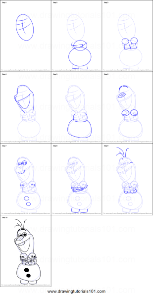 Рисование Олофа по этапно