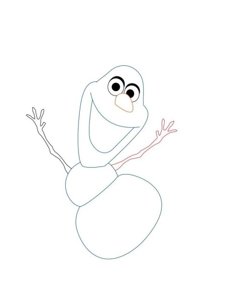 Олаф рисунок карандашом для срисовки