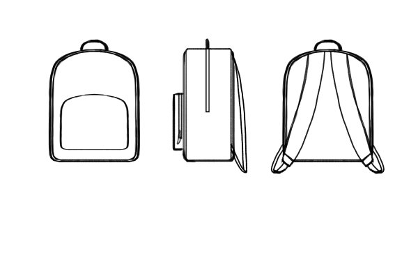 Поэтапное рисование портфеля