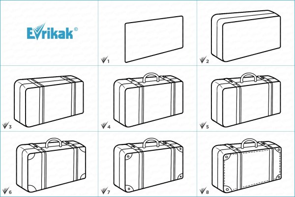 Легкий рисунок рюкзака