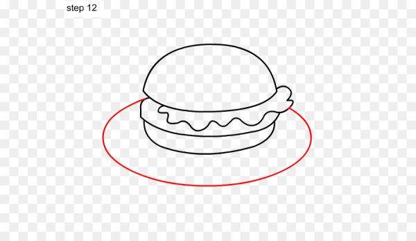 Гамбургер карандашом маленький