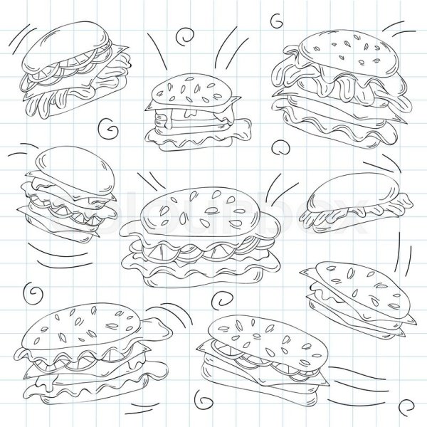 Гамбургер для вырезания